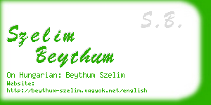 szelim beythum business card